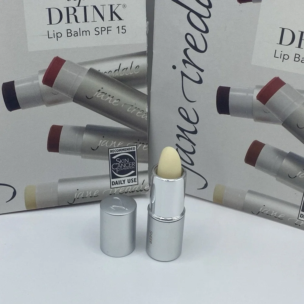 2x Jane Iredale Lip Drink Lip Balm Clear 1.3 g .05 oz Mini Size NEW